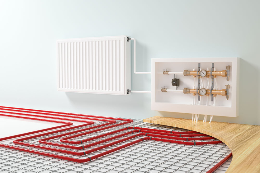 Ogrzewanie podłogowe z pompą ciepła powietrze-woda 