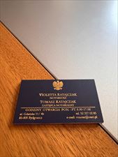 wizytówka, Kancelaria Notarialna - Notariusz Violetta Ratajczak, Bydgoszcz