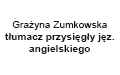 Grażyna Zumkowska tłumacz przysięgły jęz. angielskiego, Elbląg