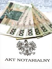 akt notarialny i pieniądze, Piotr Grzeszak Notariusz Kancelaria notarialna, Słupsk