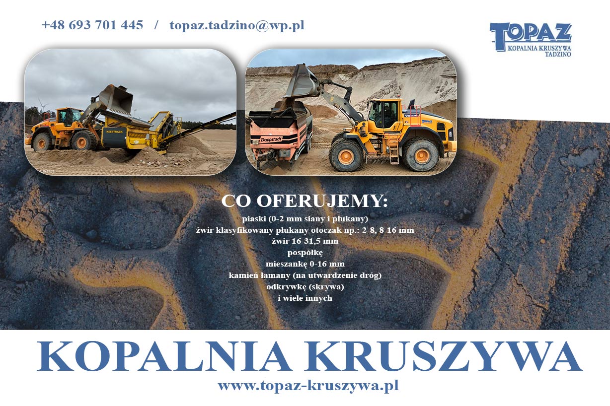 Wydobycie i sprzedaż żwiru, piasku i kamieni, Topaz Kopalnia kruszywa, Tadzino