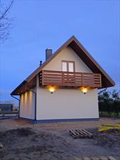 dom z balkonem, Trehaus Domy drewniane,szkieletowe,energooszczędne,technologia steico, Bartel Wielki