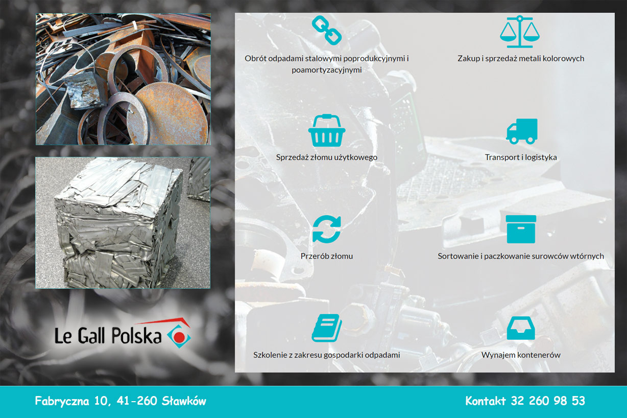 Le Gall Polska - odbiór odpadów poprodukcyjnych, Le Gall Polska Sp. z o.o., Sławków