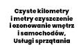 Czyste kilometry i metry czyszczenie i ozonowanie wnętrz i samochodów, Usługi sprzątania, Orzesze