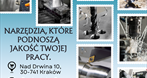 Dom Techniczny Janusz Wieczorek, narzędzia ręczne, szlifierka, suwmiarka, Kraków