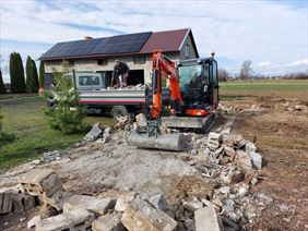 prace ziemne, Prace ziemne i usługi mini koparką Dok-Bud Grzegorz Doktór, Podwale