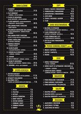 Menu, Bistro Nabogato Grażyna Piotrowicz, Kielce