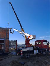 podnośnik koszowy na wynajem z operatorem, Wynajem podnośnika koszowego do 30 metrów Wysmat Tomasz Matys, Kalisz