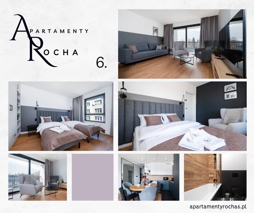 Apartamenty na wynajem - parking, bezpłatne WiFi, obiekt bez barier, Apartamenty Rocha, Pabianice