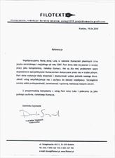 rekomendacja filotext, Kadamaxo Biuro Tłumaczeń i Usług Edukacyjnych Anna Żurawska, Jarosław