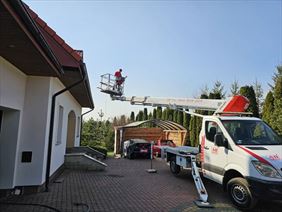 naprawa rynien, AB Trans Wynajem podnośników koszowych, Lublin