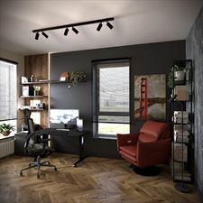 gabinet loft, Justyna Bańbura-Drozd Projektowanie Wnętrz, Suchy Las