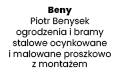Beny Piotr Benysek ogrodzenia i bramy stalowe ocynkowane i malowane proszkowo z montażem, Reklinek