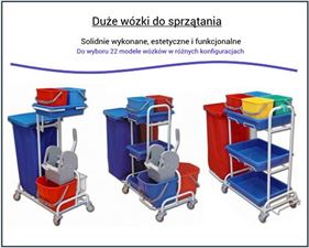 Duże wózki do mycia podłóg, System Paweł Józefiak, Leszno