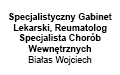 Specjalistyczny Gabinet Lekarski, Reumatolog Specjalista Chorób Wewnętrznych Białas Wojciech, Konin