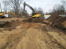 prace wykopowe, Piaskowiec, Piła