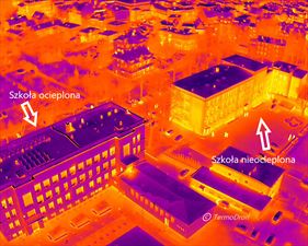 Ocieplona i nieocieplona szkoła, TermoDron Filip Gołembiewski, Poznań