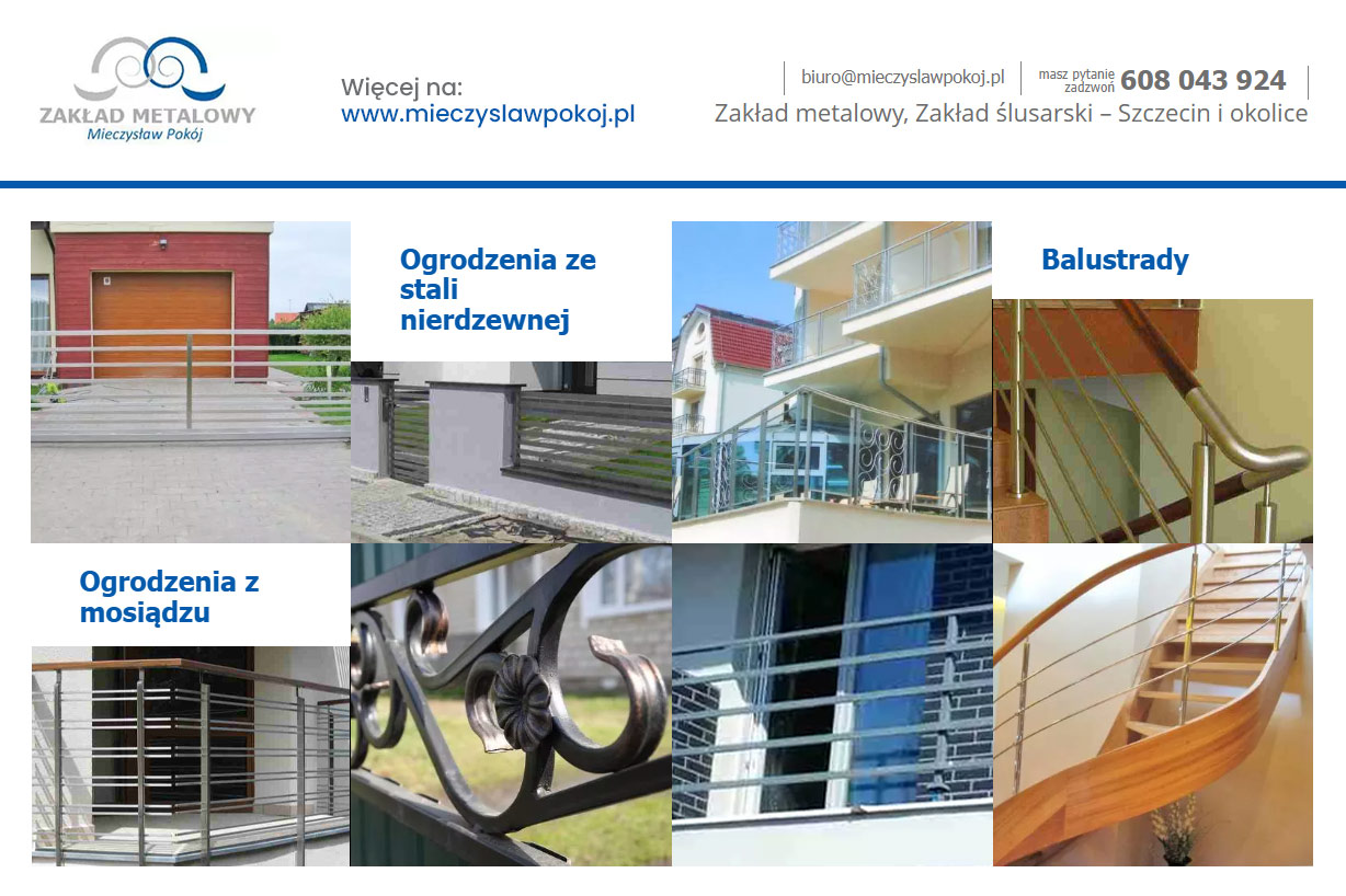 Zakład metalowy - balustrady schodowe, Mieczysław Pokój Zakład metalowy, Tanowo