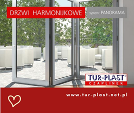 drzwi harmonijkowe, Tur-Plast. PPH. Okna, drzwi PCV i aluminium, Czaplinek