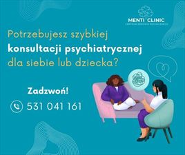 konsultacja psychiatryczna, Menticlinic Centrum Zdrowia Psychicznego s.c. Natalia Suska Dariusz Rudziński, Ciechanów