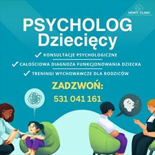 psycholog dziecięcy, Menticlinic Centrum Zdrowia Psychicznego s.c. Natalia Suska Dariusz Rudziński, Ciechanów