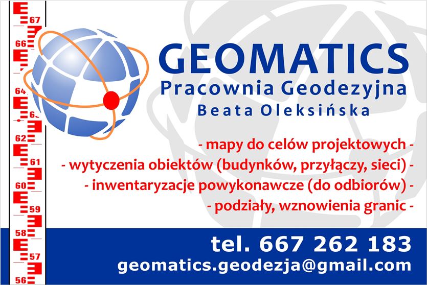 przyjazna Geodezja, kartografia - usługi, GEOMATICS Pracownia Geodezyjna Beata Oleksińska, Żelków