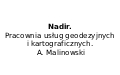Nadir. Pracownia usług geodezyjnych i kartograficznych. A. Malinowski, Grodzisk Mazowiecki