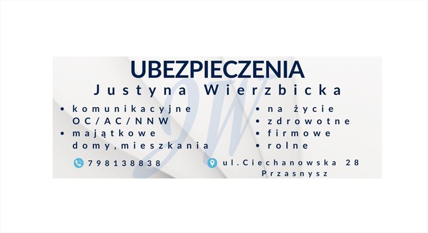 Agent ubezpieczeniowy, Ubezpieczenia Justyna Wierzbicka, Przasnysz
