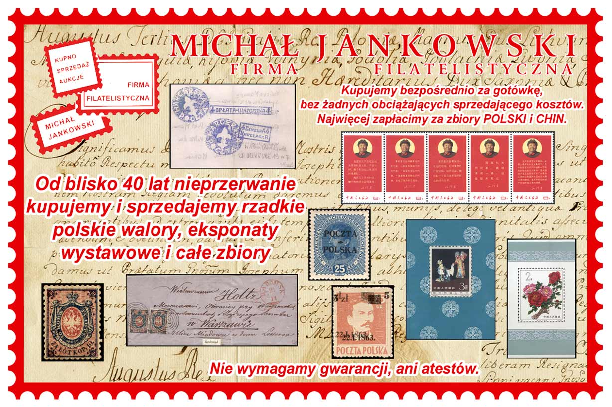 Kupuj i sprzedawaj znaczki z pewnością i pasją, Michał Jankowski Firma filatelistyczna, Warszawa