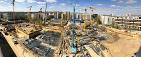 ścianka berlińska wzmocniona poprzez oczep stalowy tymczasowymi kotwam, Wod-Inż Sp. z o.o., Warszawa