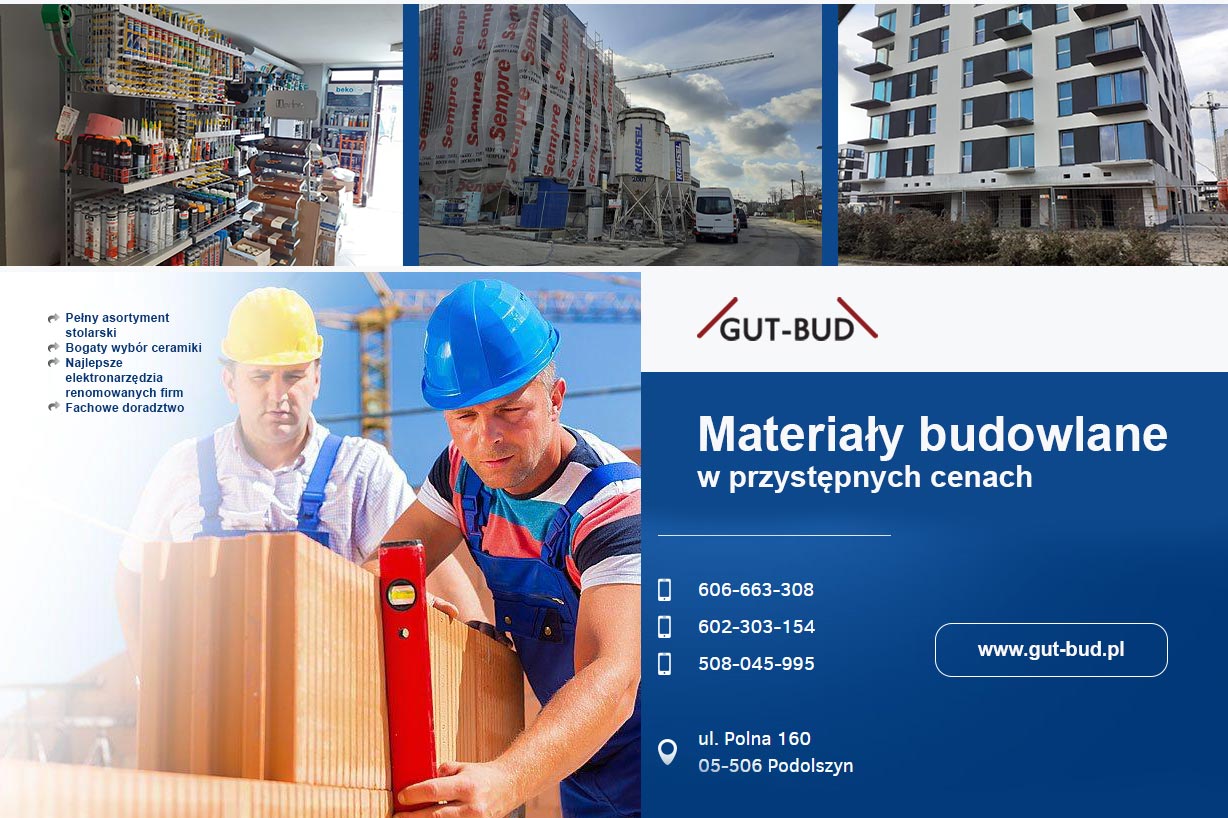 W Gut-Bud - sprzedaż materiałów budowlanych, Gut-Bud, Podolszyn