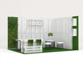 stoiska targowe, Siedze na palecie - Eko Aranżacje Eventowe, Lesznowola