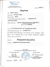 certyfikat, MediNurse Indywidualna Specjalistyczna Praktyka Pielęgniarska Jolanta Karoń, Nasiedle