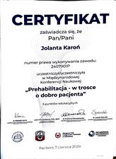 certyfikat, MediNurse Indywidualna Specjalistyczna Praktyka Pielęgniarska Jolanta Karoń, Nasiedle