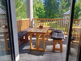 taras w domu, Balasana, Szklarska Poręba