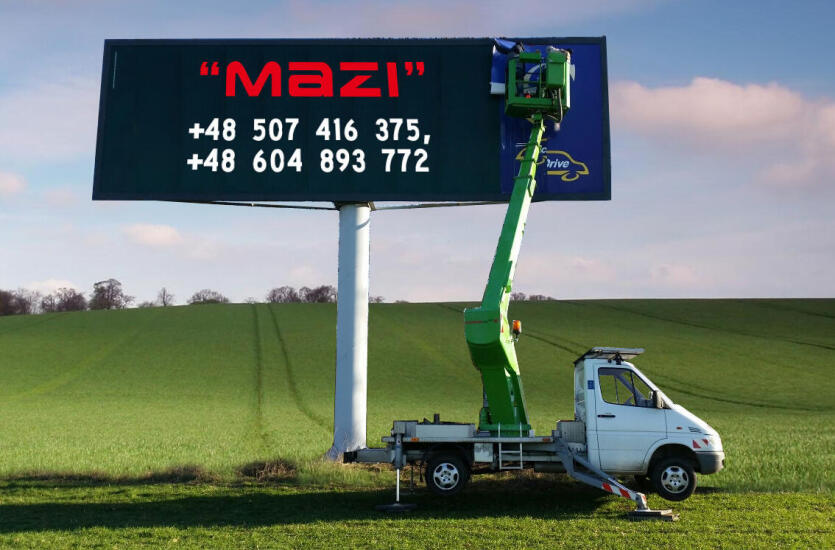 Wynajem podnośnika koszowego Krzysztof Badura 22m i 18m z operatorem. Podnośniki koszowe