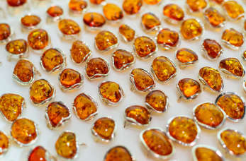 Biżuteria srebrna z bursztynami dla panny młodej